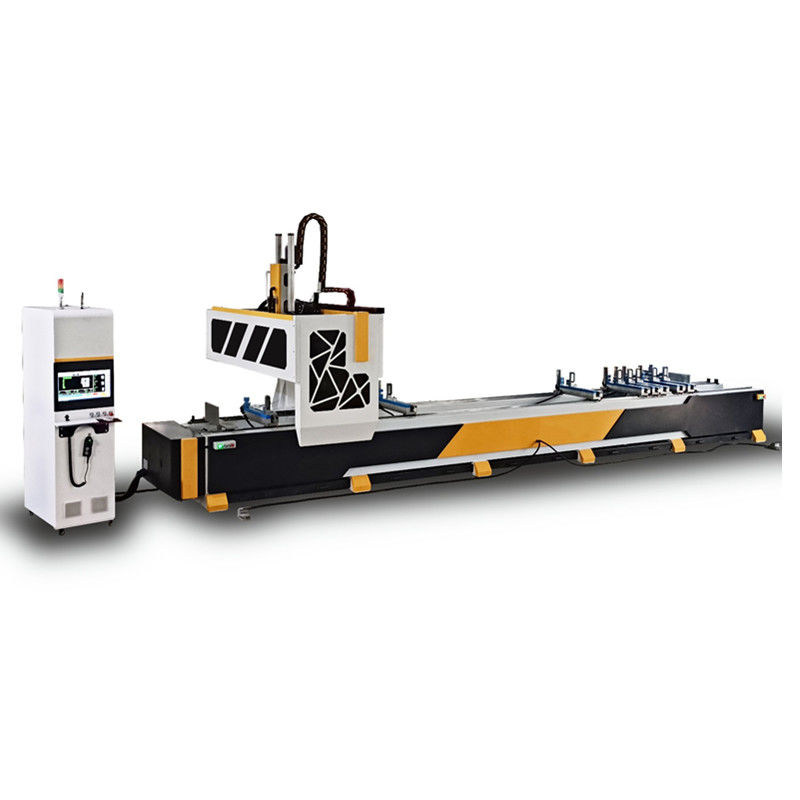 CNC ROUTER AND CUTTING NOTCHING SAW PVC LOCK HOLE WINDOW MAKING MACHINES ALUMINIUM 4 AXIS MACHINE FOR ALUMINUM CURTAIN W