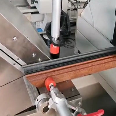 ALUMINIUM WINDOW MAKING DOUBLE MITRE SAW CUTTING PVC MACHINE TRONCATRICE ALUMINUM PROFILE CUTTING SAW