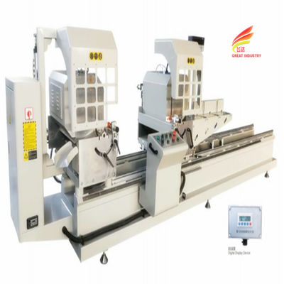Two head upvc window profile making aluminum upvc window cutting machine 1450 mm